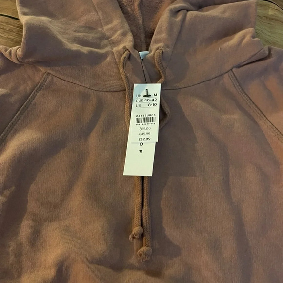 Topshop Crop Hoodie in Rose, Size 8-10 US, NWT - Picture 7 of 11